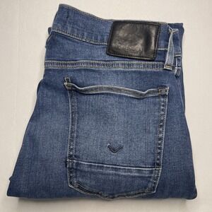 Hudson Denim Jeans Mens 32 (31x33) Blake Slim Straight Stretch Dark Wash Blue